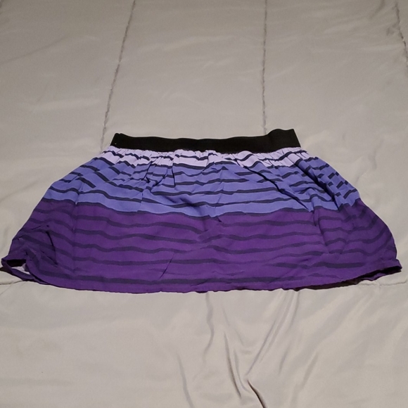 EUC Black & Purple Ombre Striped Skirt - Picture 2 of 5